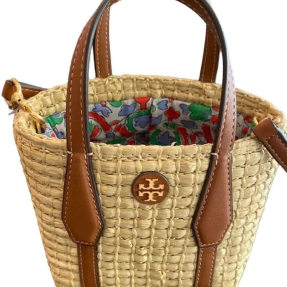 Tory Burch Perry Straw Nano Tote